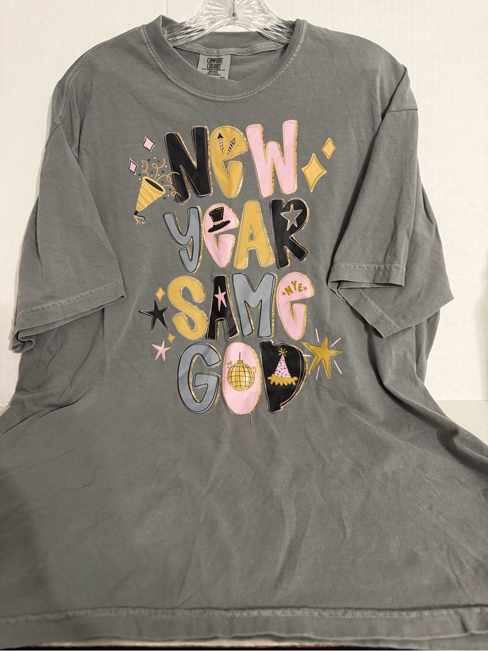 Comfort Colors “New Year Same God” Graphic T Shirt